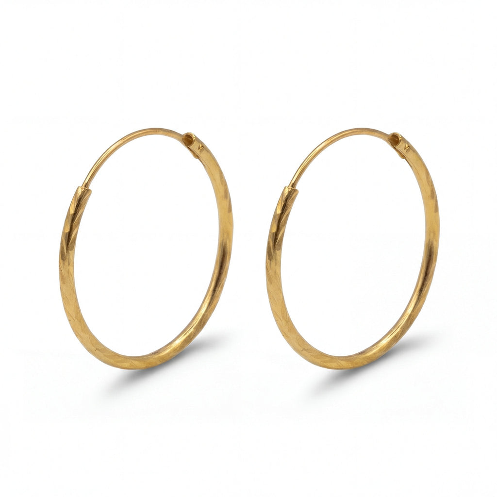 Luma Creolen mit diamond cut