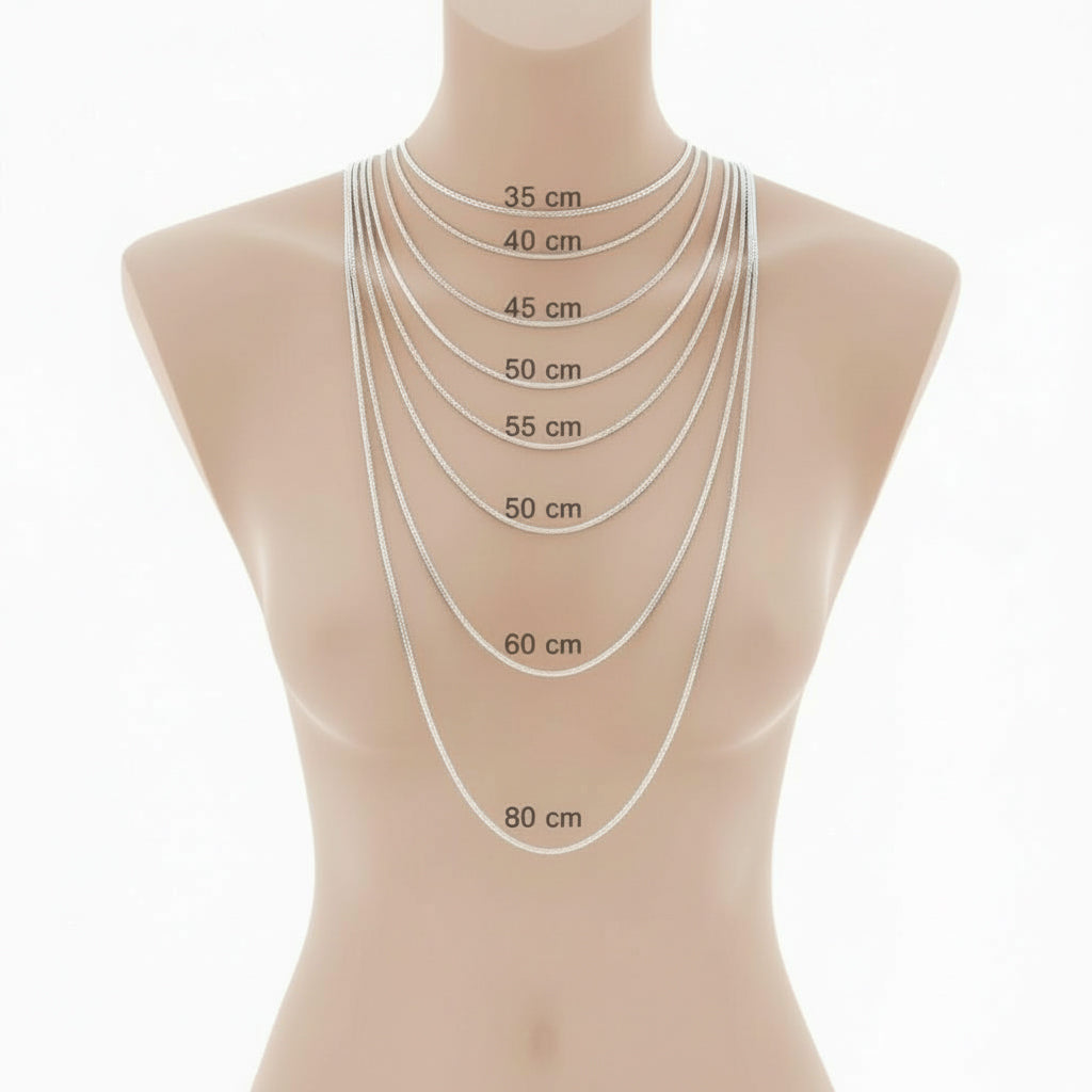 Halskette / Kugelkette aus 925 Silber, 45cm Länge